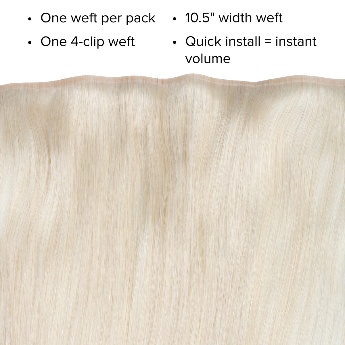 Bellami platinum blonde hair extensions Silk Seam Clip-In, Pearl Blonde| Bellami Hair – BELLAMI Hair main image 2