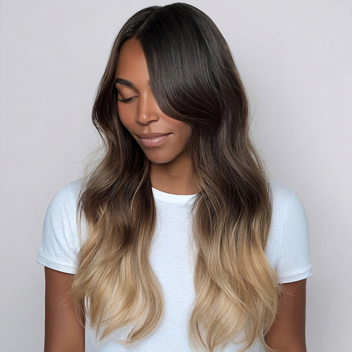 Silk Seam Clip-In, Dark Brown/Dirty Blonde| Bellami Hair 