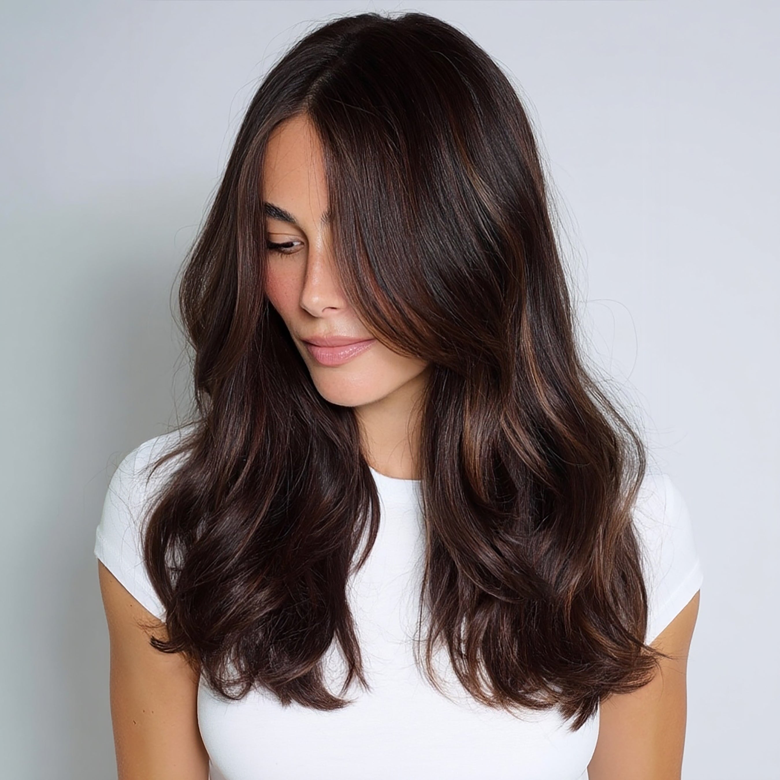 【新品未使用】 kinema knit hair band 【ブラウン】 Silk Seam™ Clip-In, Mochachino Chocolate/Dark Honey Rooted