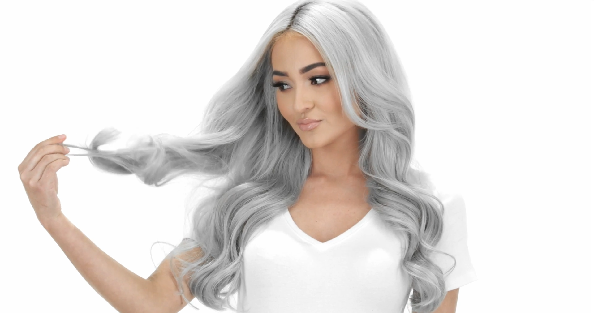 Video thumbail for Magnifica 240g 24" Sterling Silver Hair Extensions