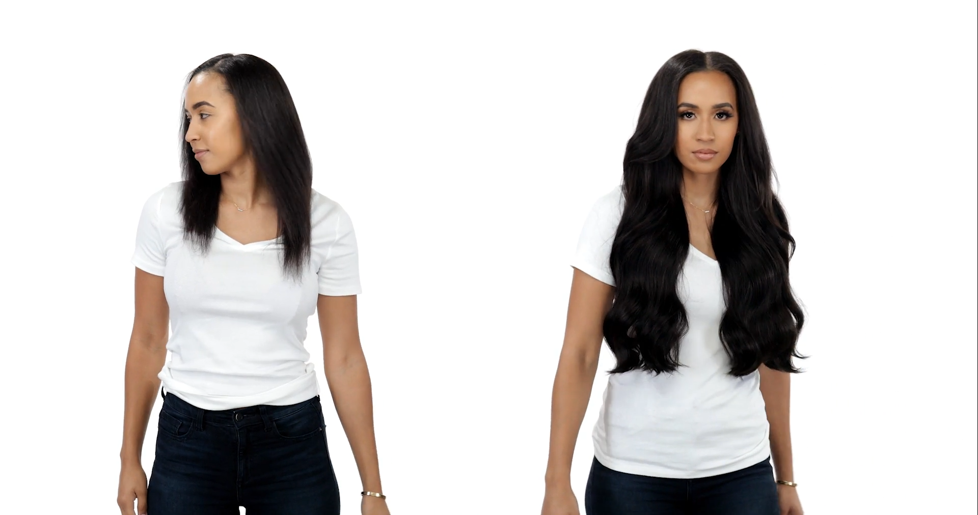 Video thumbail for BELLAMI Silk Seam 260g 24" Off Black (1B) Hair Extensions