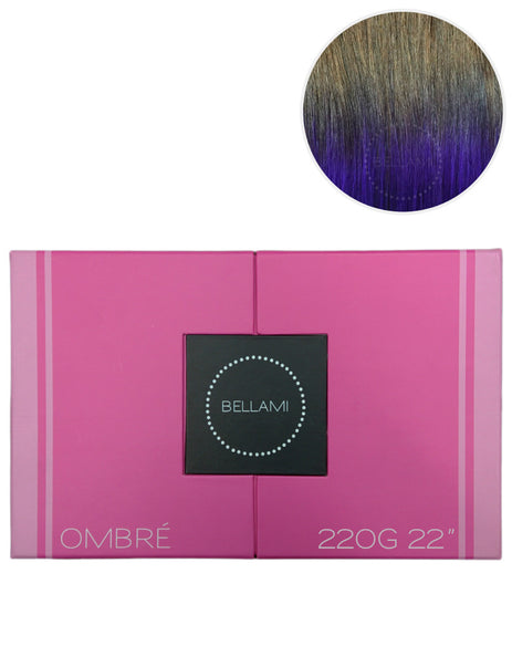 BELLAMI 220g 22" Ombre #4 - Chocolate Brown / Violet Hair Extensions