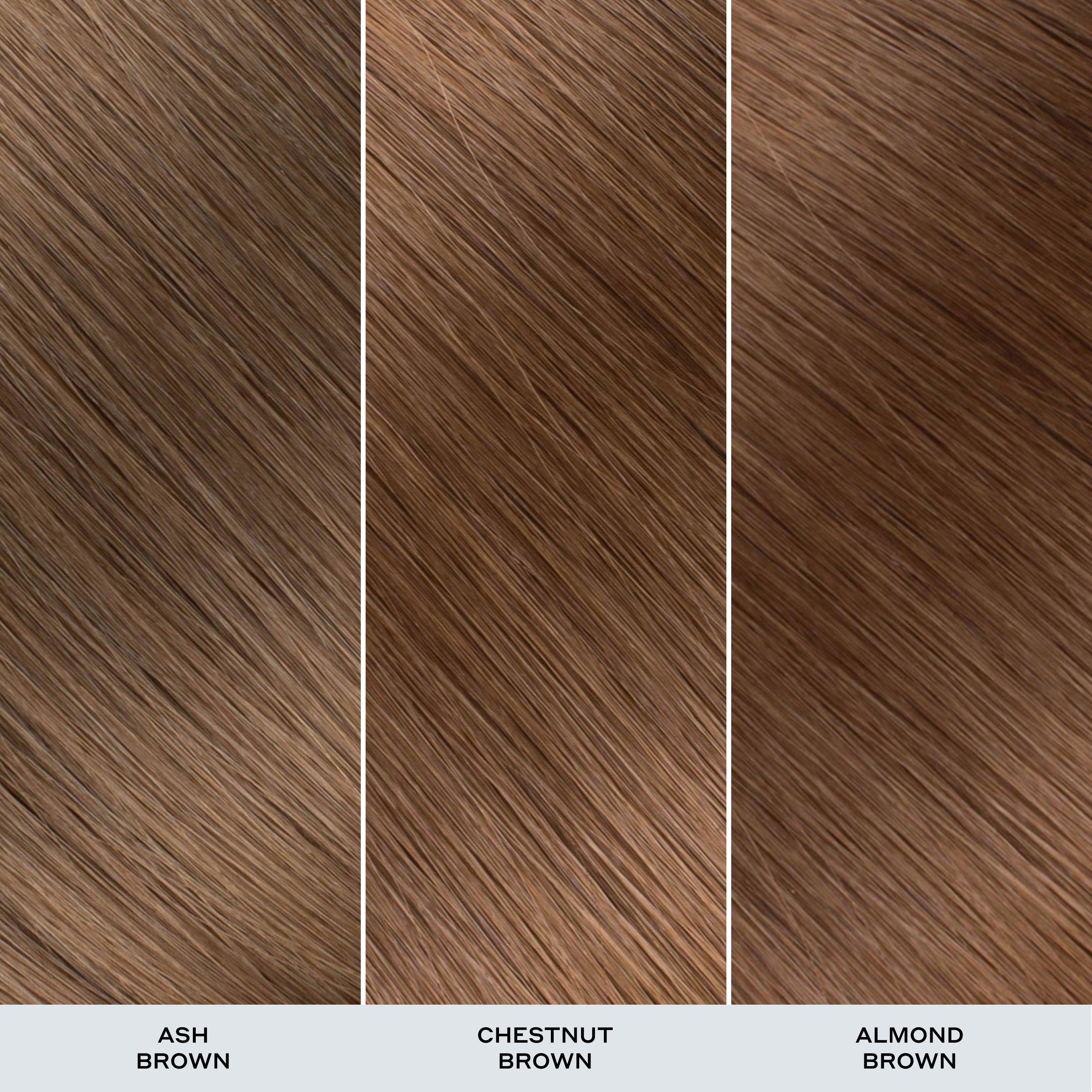 Silk Seam™ ColorMatch Sample Set, Light Browns (Set of 3) – BELLAMI Hair