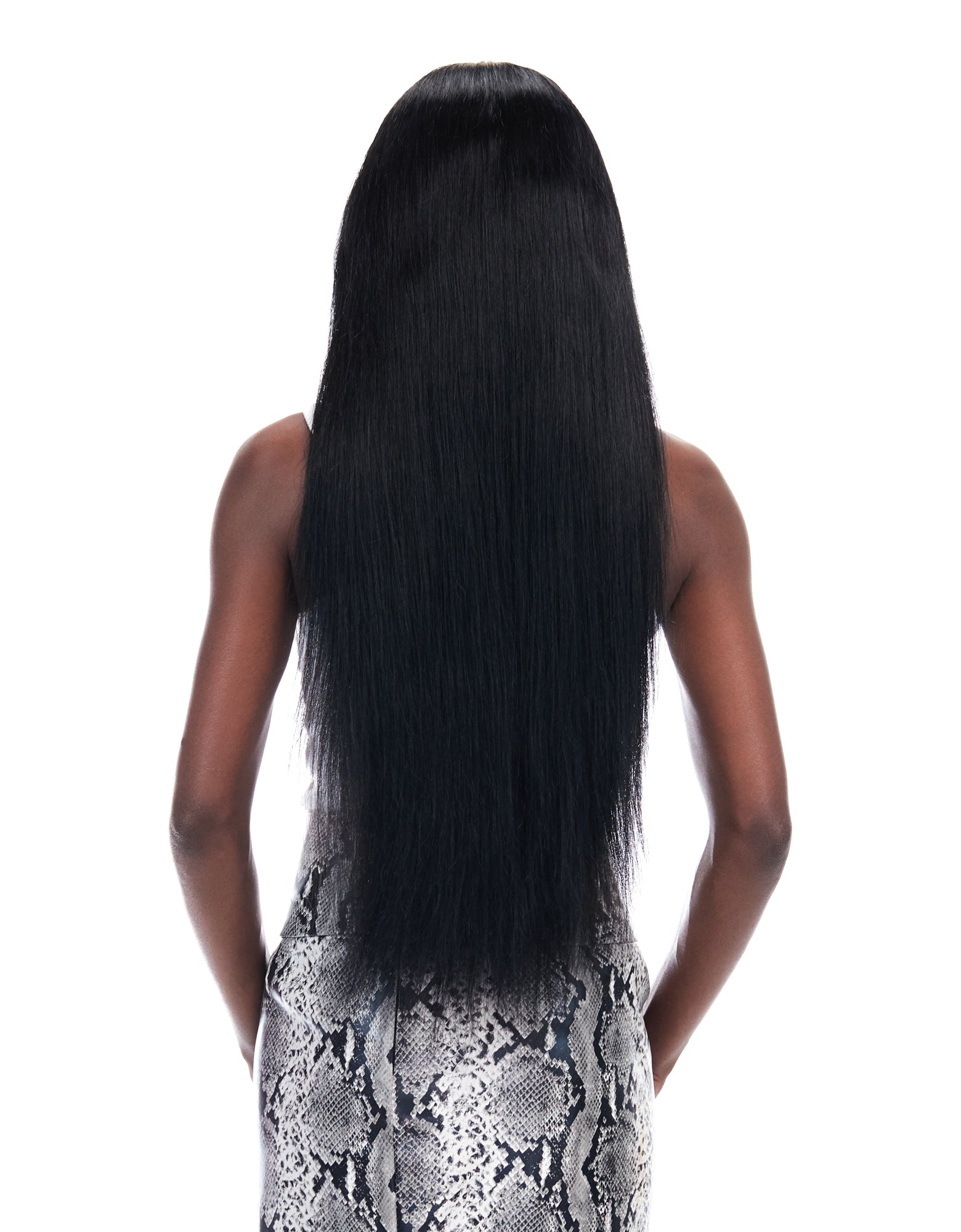 Tokyo Stylez - Dark Shadow Black Human Hair Wig 34