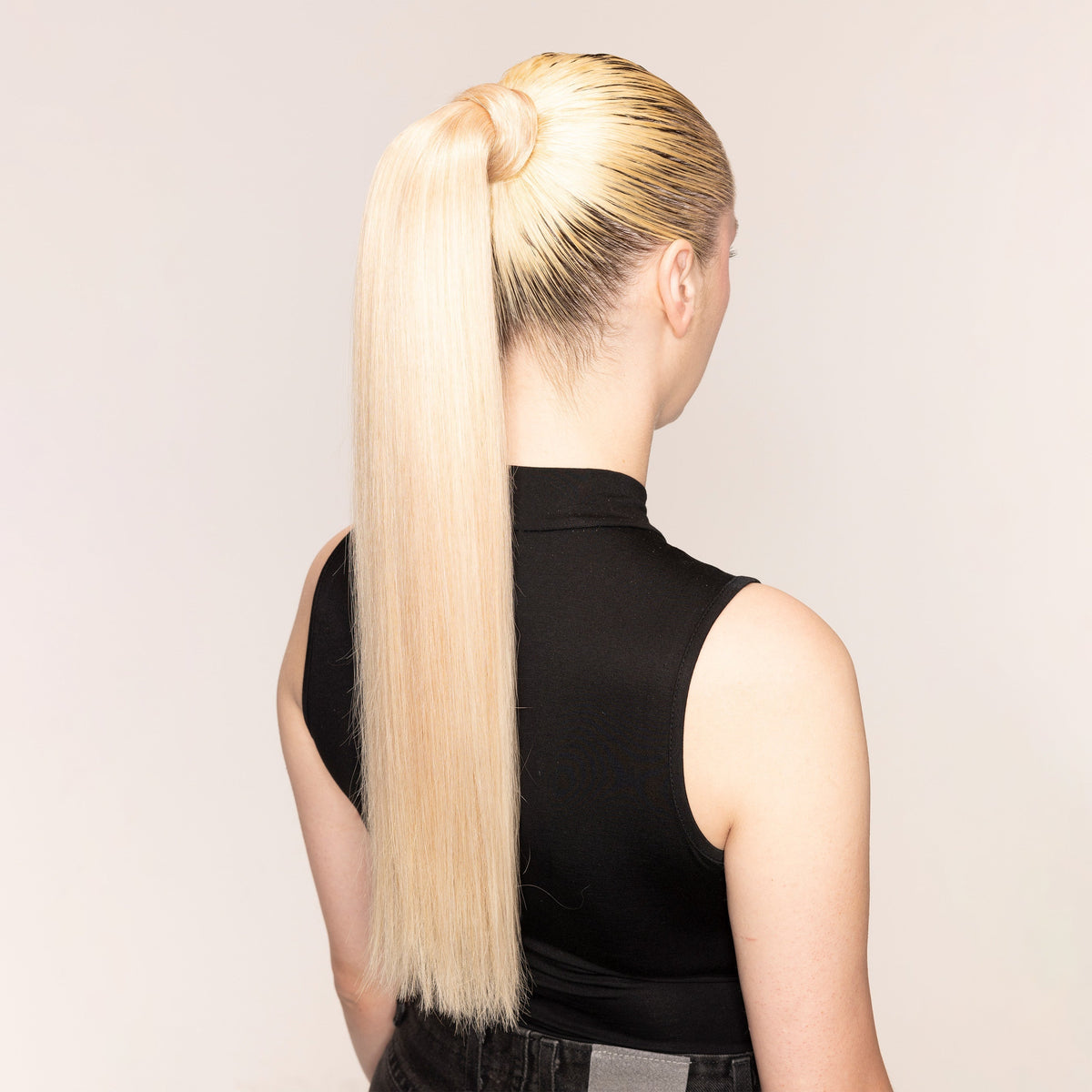 Bellami wrap ponytail 160g 20” color6# Andrew Fitzsimons Ponytail 2.0, Mochachino Brown #1C Natural  main image 3