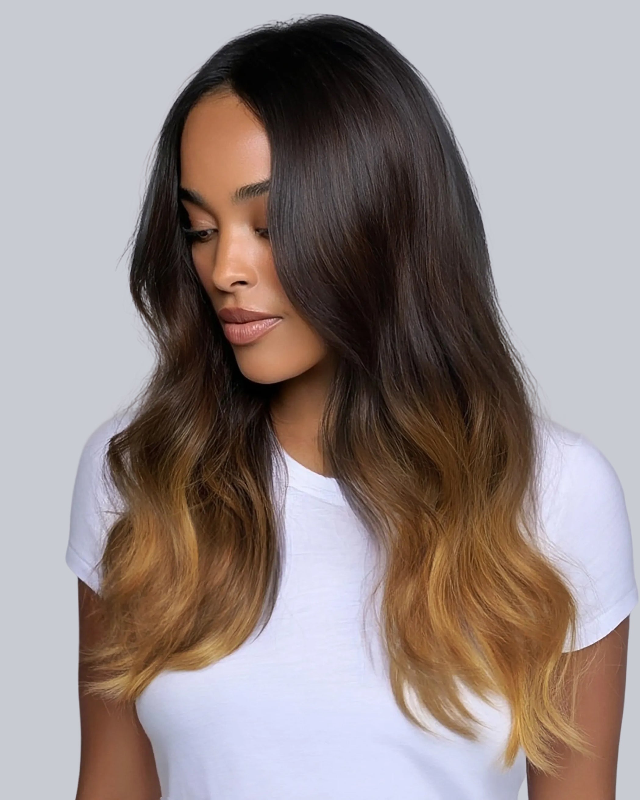 Silk Seam Clip-In, Dark Brown/Ash Brown| Bellami Hair – BELLAMI Hair