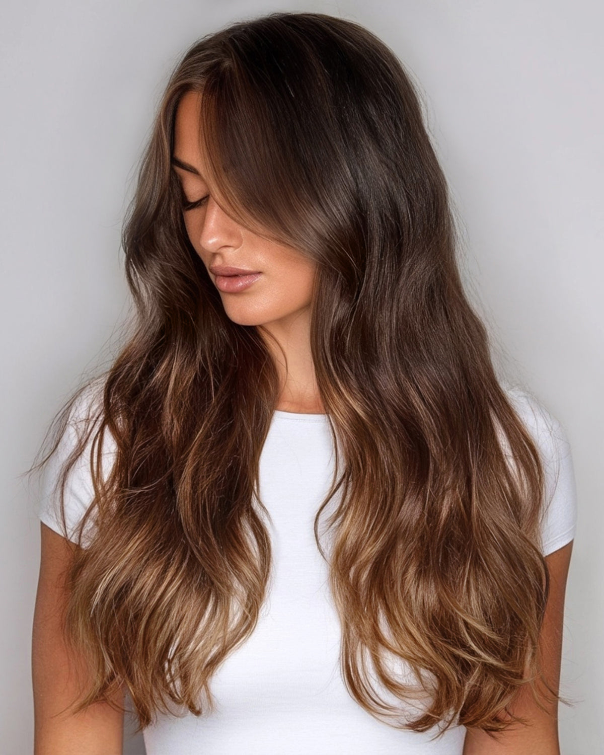 Silk Seam Clip-In, Dark Brown/Chestnut Brown| Bellami Hair  display picture 3