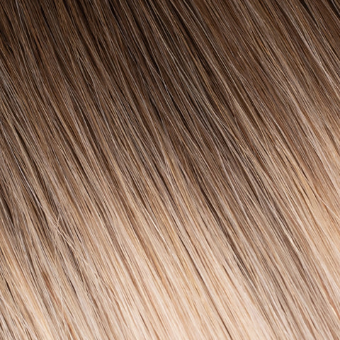 Silk Seam™ Volumizing Weft Clip-In, Walnut Brown/Ash Blonde