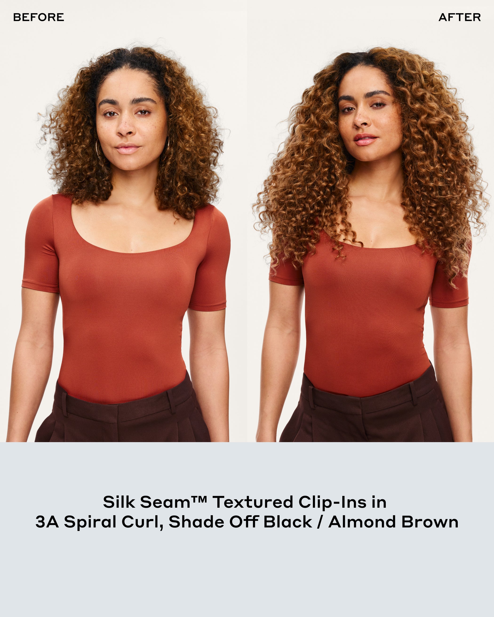 Silk Seam™ Textured Clip-In, Chestnut Brown #6 Natural 3A