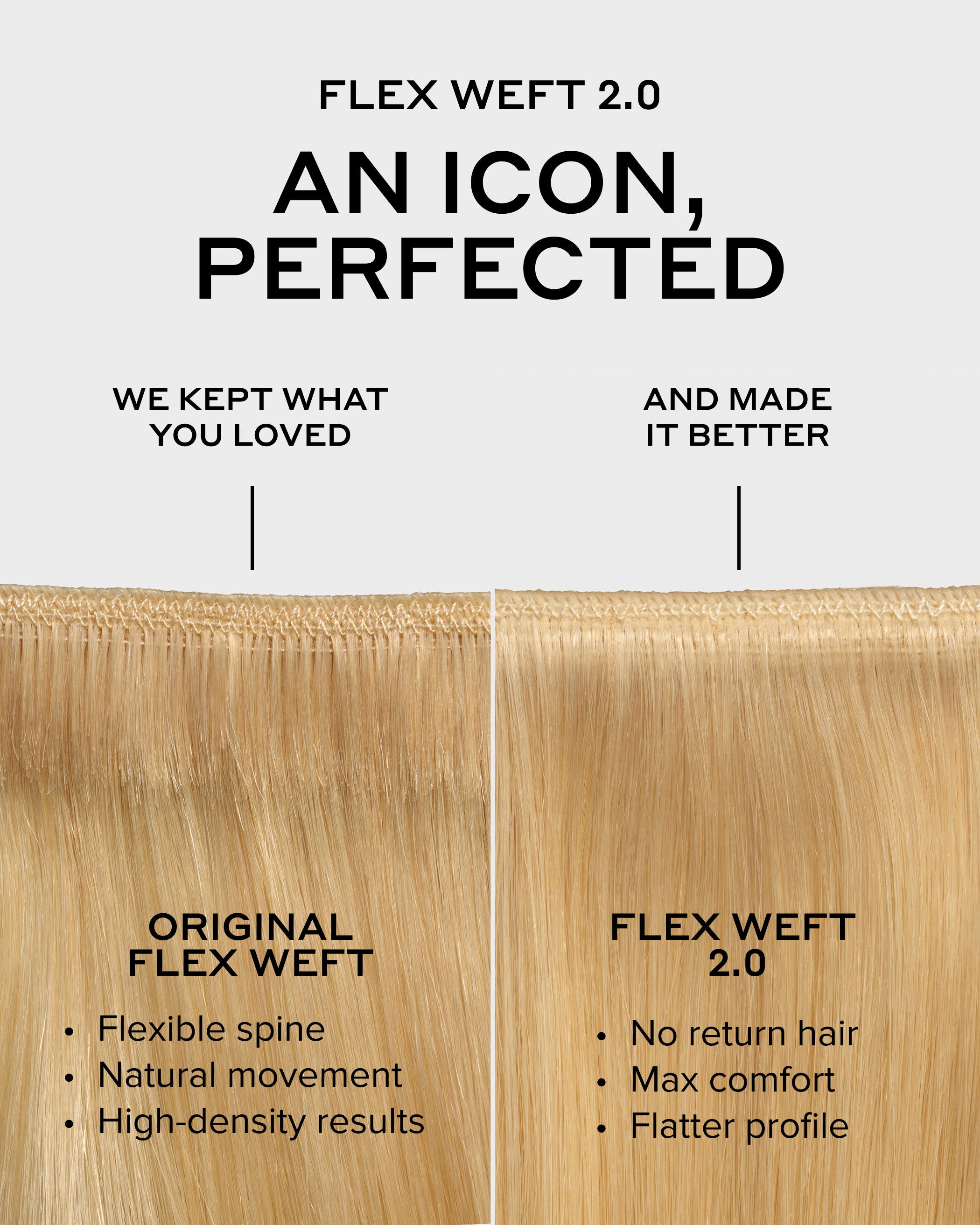 ヘアビーム2 Hair Beam Ⅱ WONTECH AGA FAGA Flex Weft 2.0, Pure Platinum #88 Natural - BELLAMI Hair