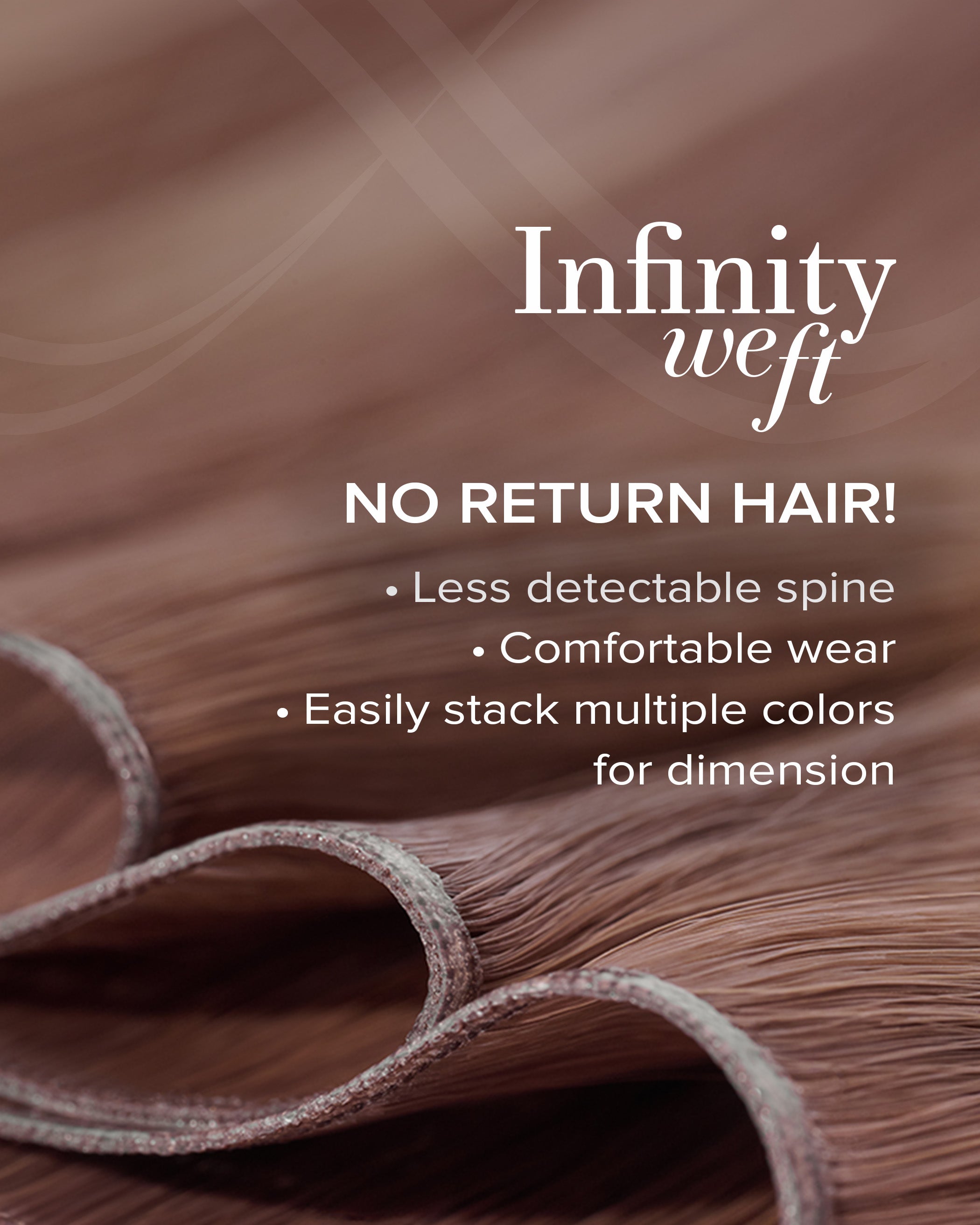 Infinity Weft, Off Black/Mocha Crème #1B/2/6 Rooted - BELLAMI Hair