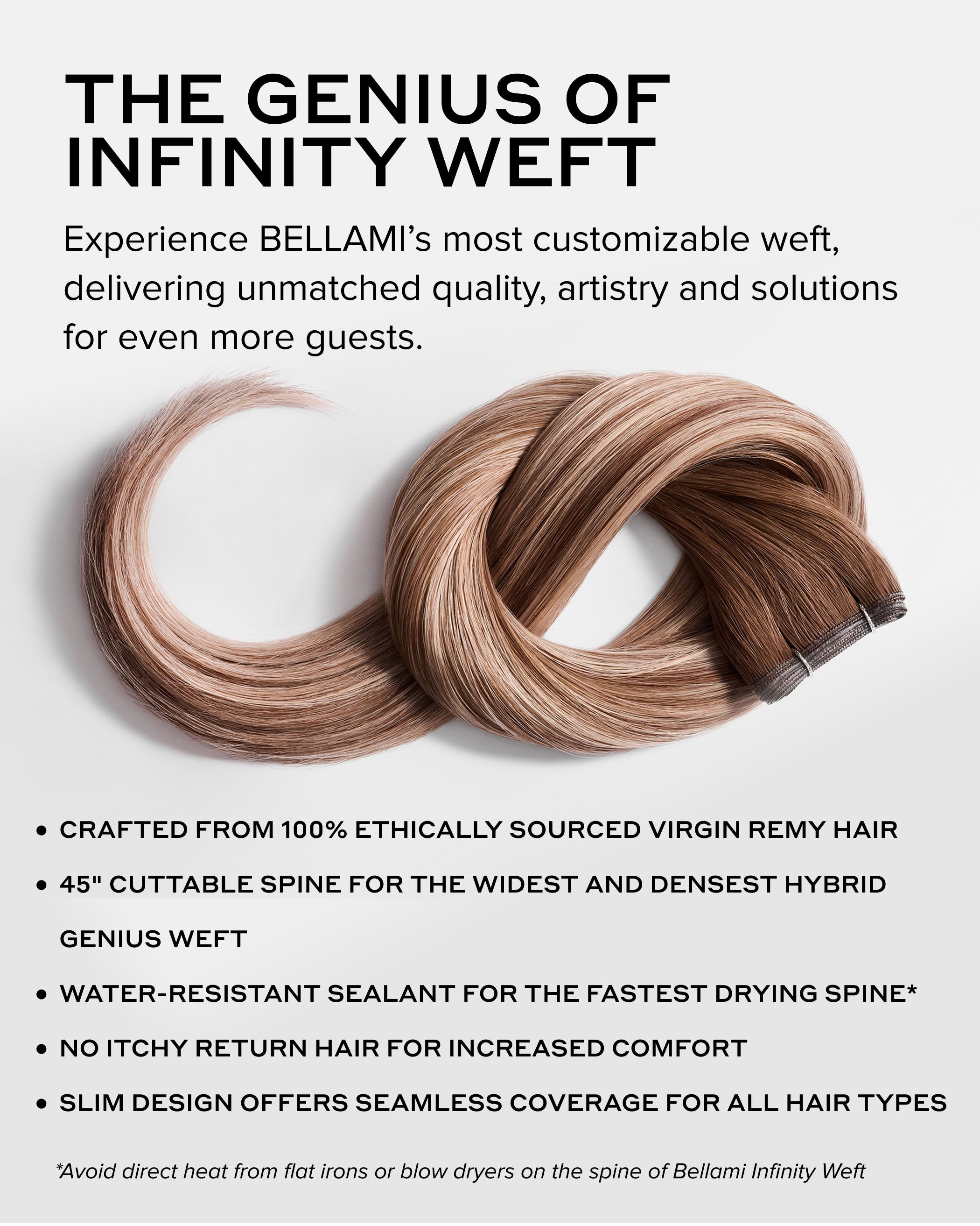 Infinity Weft, Mocha Cookie #2/2/6 Eric Vaughn Rooted – BELLAMI Hair