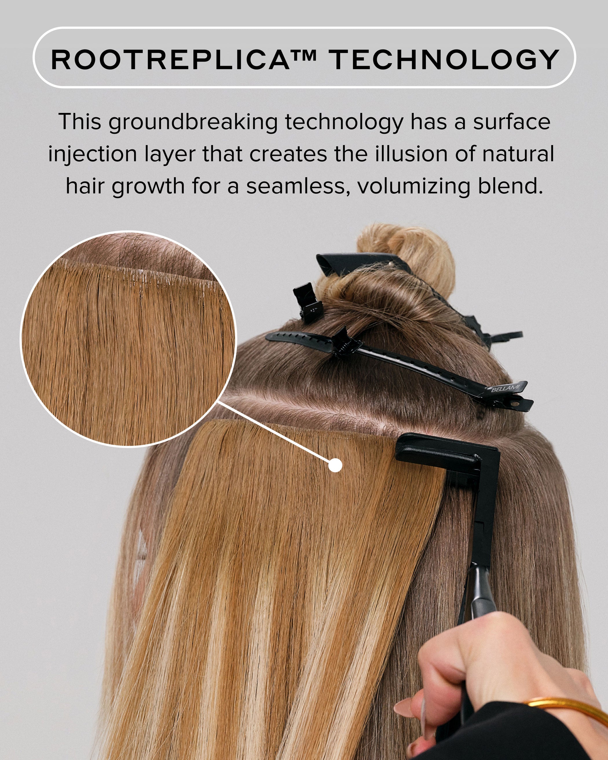 Tape-In Express Weft, Off Black/Mocha Creme #1B/2/6 Rooted