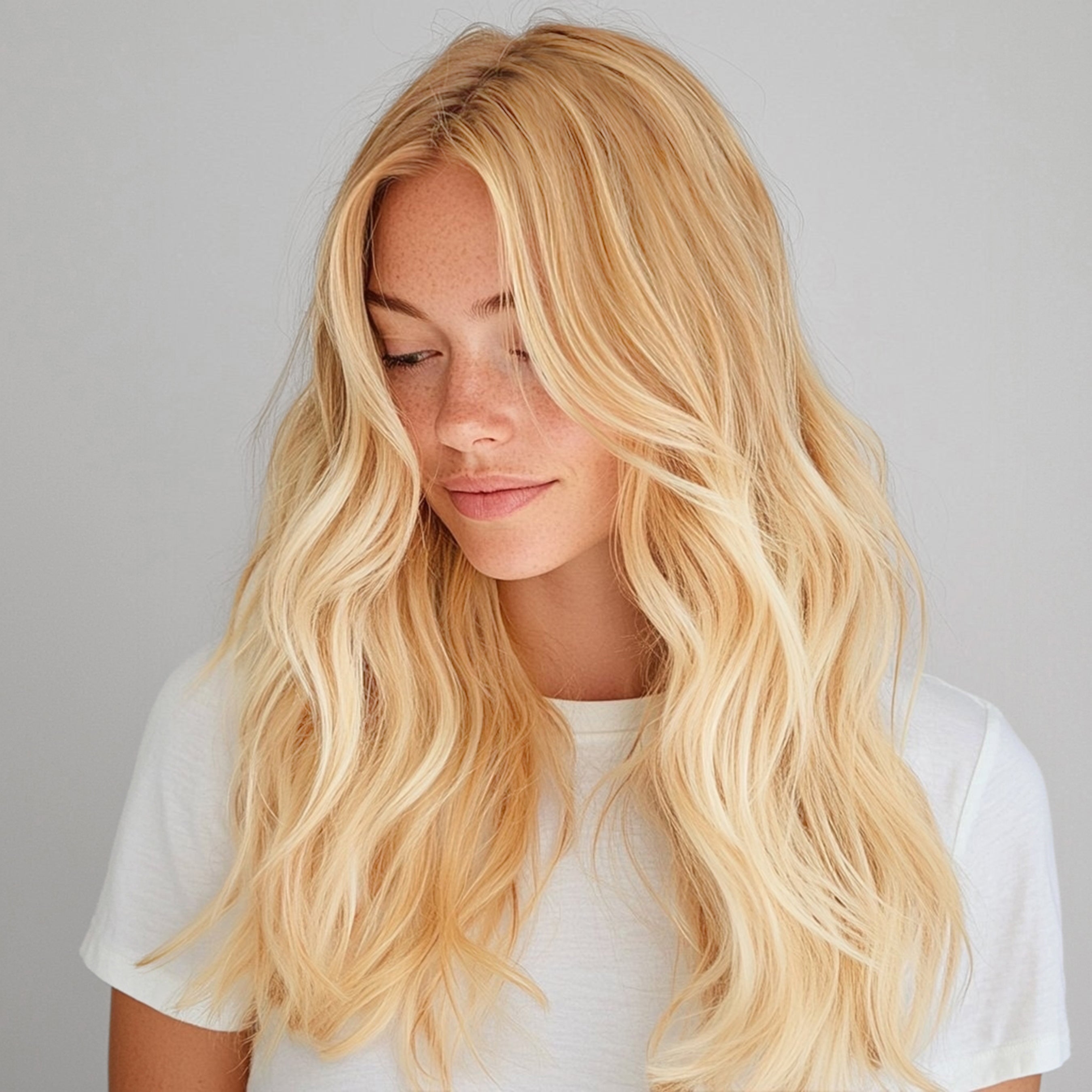 Bellami professional volume weft 20’ butter blonde straight Silk Seam Volumizing Weft, Butter Blonde| Bellami Hair  main image 2