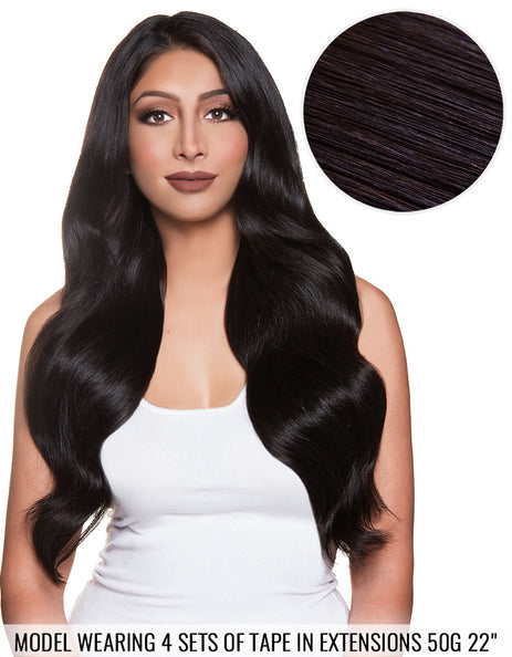 BELLAMI Tape in Extensions 50g 22" Off Black (1B)