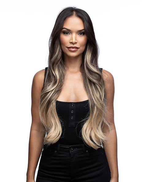 BELLAMI Silk Seam 240g 22" Dark Brown/Dirty Blonde (2/18) Hair Extensions