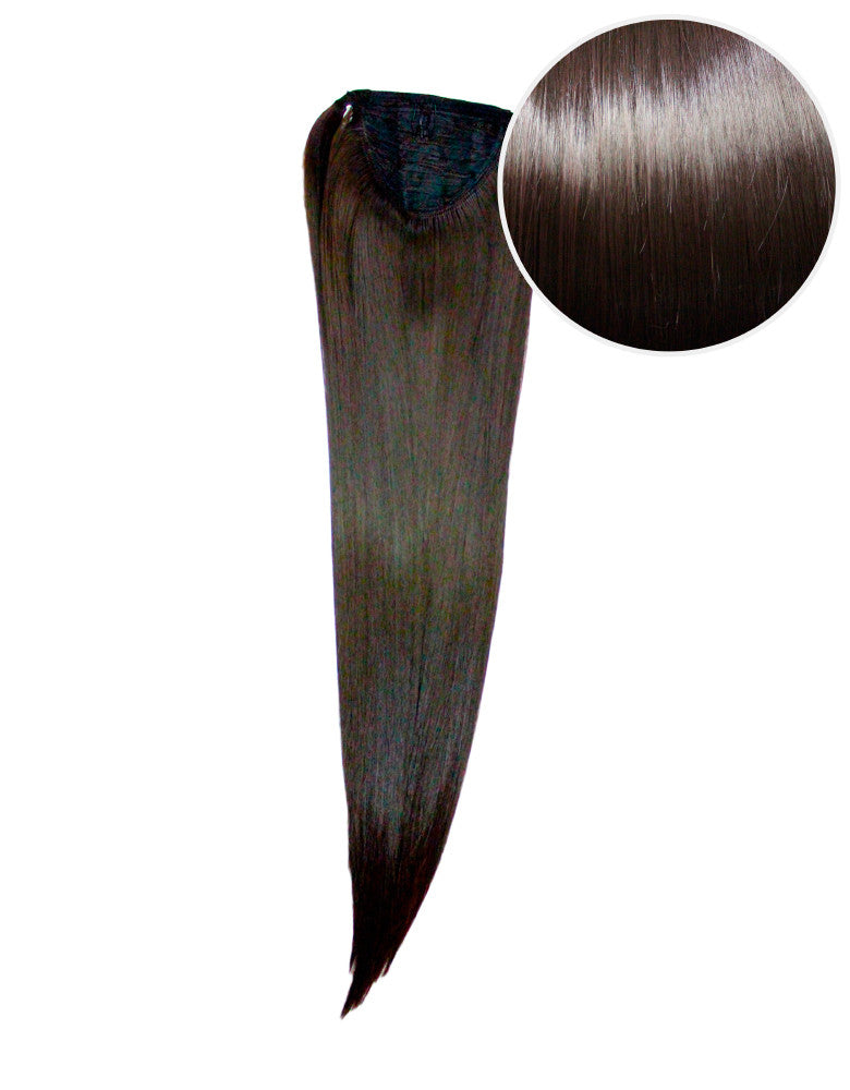 Faux Wrap Ponytail 180g 24" Dark Brown (2)
