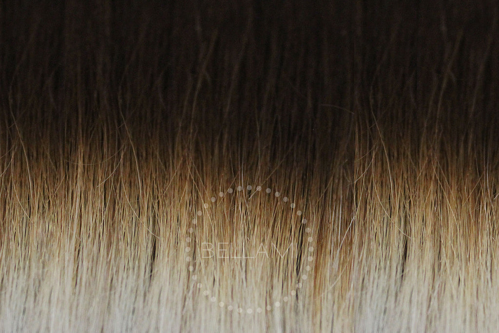 BELLAMI 220g 22" Ombre #4 - Chocolate Brown / Platinum Hair Extensions