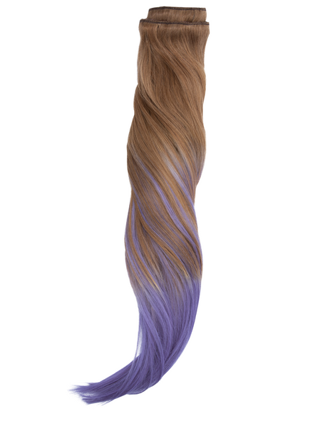 BELLAMI 160g 20" Ombre #6 - Chestnut Brown / Lavender Hair Extensions