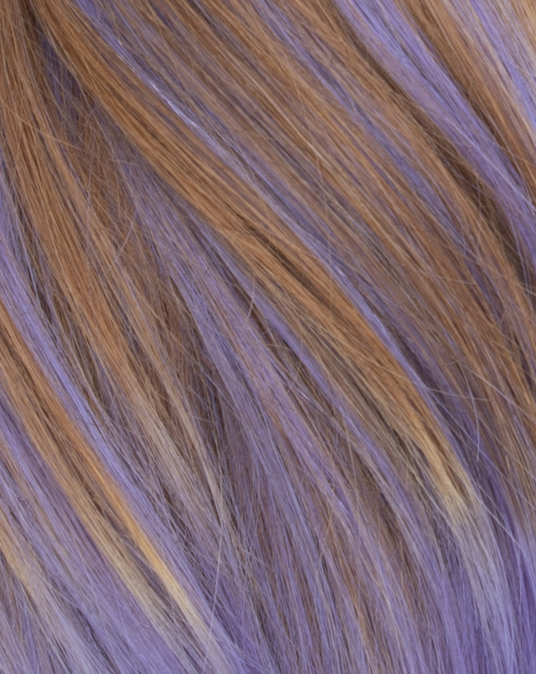 BELLAMI 220g 22" Ombre #6 - Chestnut Brown / Lavender Hair Extensions