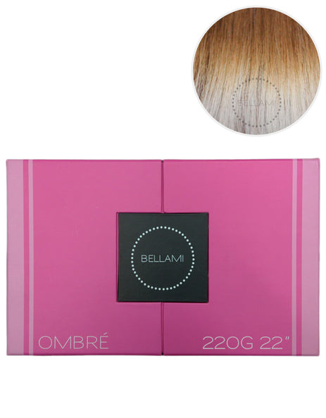 BELLAMI 220g 22" Ombre #6 - Chestnut Brown / Platinum Hair Extensions