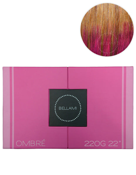 BELLAMI 220g 22" Ombre #6 - Chestnut Brown / Poisonberry Hair Extensions