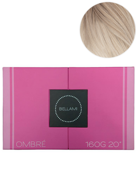 BELLAMI 160g 20" Ombre #8 - Ash Brown / Platinum Hair Extensions