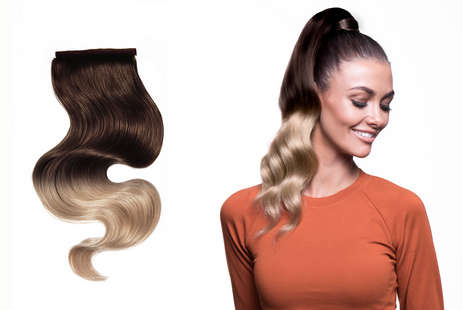 BELLAMI It's A Wrap Ponytail 16" 80g Balayage Dark Brown / Dirty Blonde (#2/18)