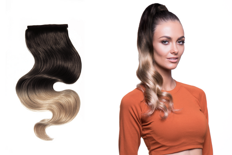 BELLAMI It's A Wrap Ponytail 20" 100g  Balayage Dark Brown and Dirty Blonde (#2/#18)
