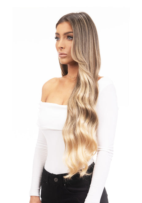 BELLAMI Silk Seam 240g 22" Warm Brown/Honey Blonde Ombre (17/24) Hair Extensions