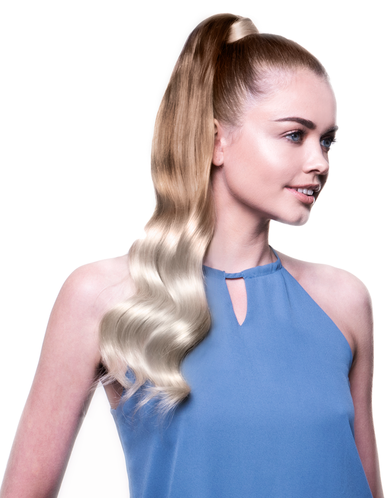 BELLAMI It's A Wrap Ponytail 20" 100g  Balayge Ash Brown and Ash Blonde (#8/#60)