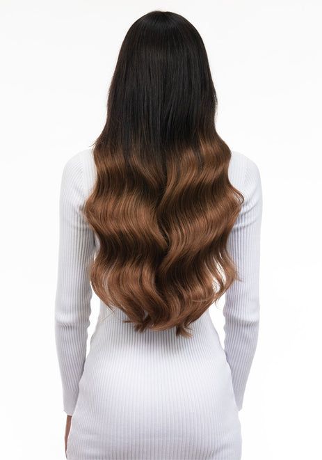 BELLAMI Silk Seam 240g 22" Dark Brown/Ash Brown Ombre (2/8) Hair Extensions