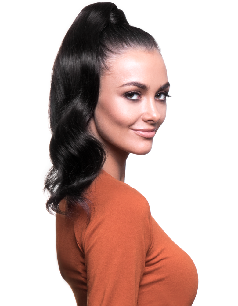 BELLAMI It's A Wrap Ponytail 16" 80g Off Black (#1B)