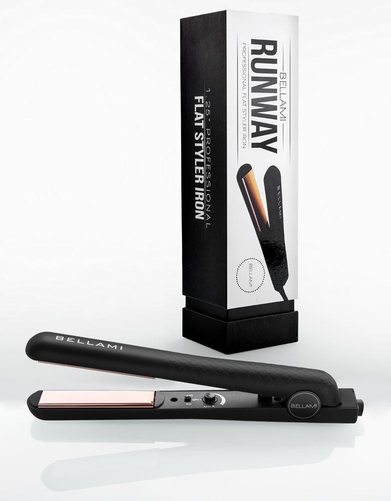 BELLAMI Runway Professional Flat Styler Iron Black BELLAMI Hair