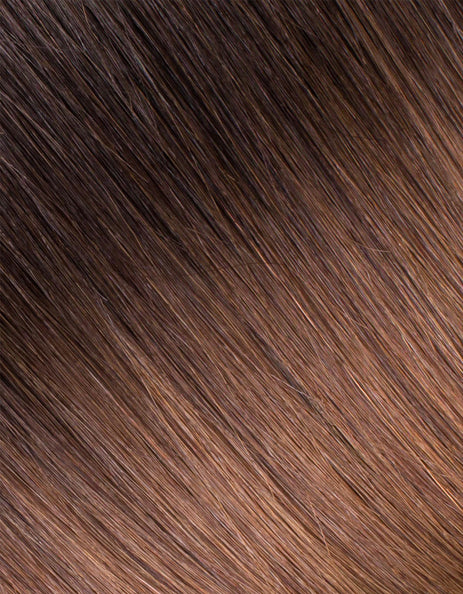 BELLAMI Silk Seam 55g 22" Volumizing Weft Rooted Off Black/Almond Brown  (1B/7)