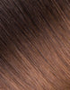 BELLAMI Silk Seam 50g 20" Volumizing Weft Rooted Off Black/Almond Brown  (1B/7)