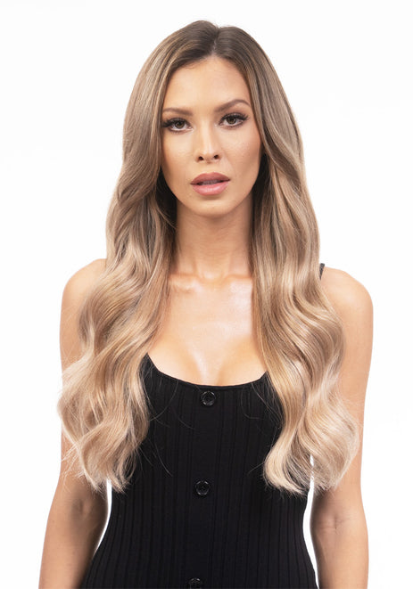 BELLAMI Silk Seam 140g 18" Bronzed Caramel Marble Blend (6/18/8/60) Hair Extensions