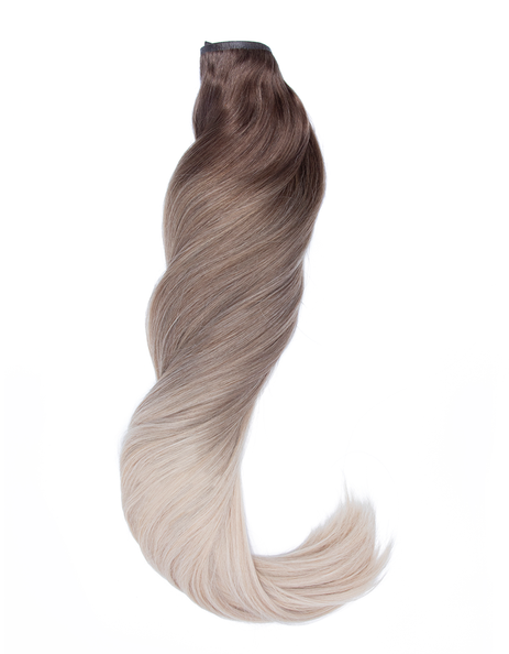 BELLAMI Silk Seam 140g 18" White Mocha Balayage Hair Extensions