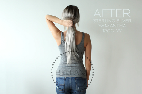 Samantha 120g 18" Sterling Silver Hair Extensions