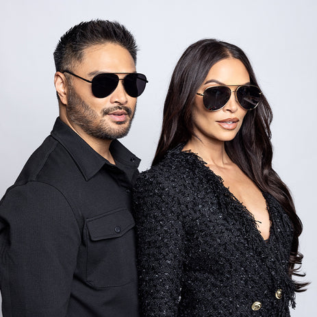 Two people wearing BELLAMI Sunglasses