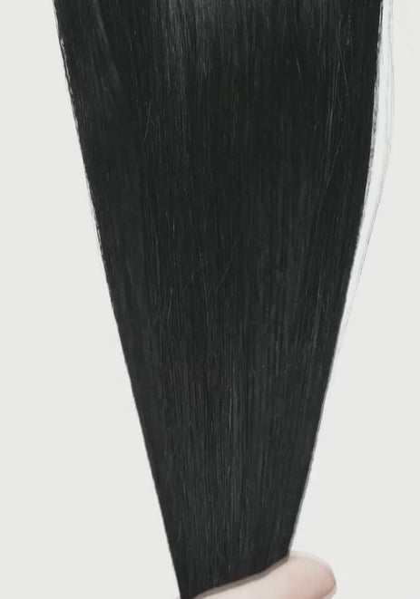 Jet Black (1) 20 160g - Black Hair Extensions