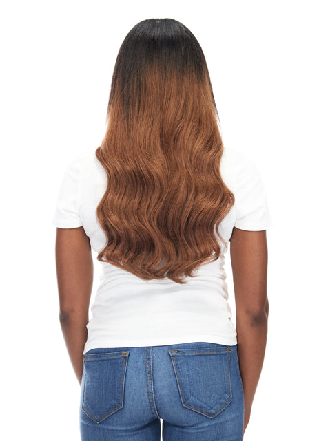 BELLAMI Silk Seam 140g 16" Rooted Off Black/Almond Brown  (1B/7) Hair Extensions