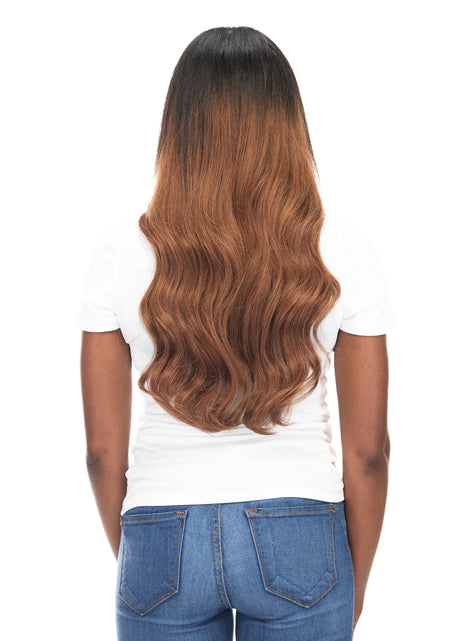 BELLAMI Silk Seam 140g 18" Rooted Off Black/Almond Brown  (1B/7) Hair Extensions