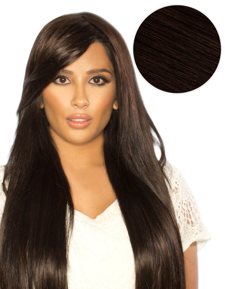 Side Swept Clip In Bangs Mochachino Brown (1C)